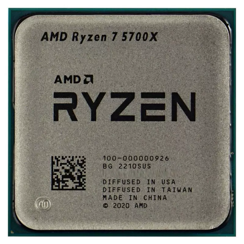 AMD Ryzen R7 5700X без упаковки CPU 8 ядер 16 потоков 3.4ГГц 65Вт подходит для материнских плат B450/B550