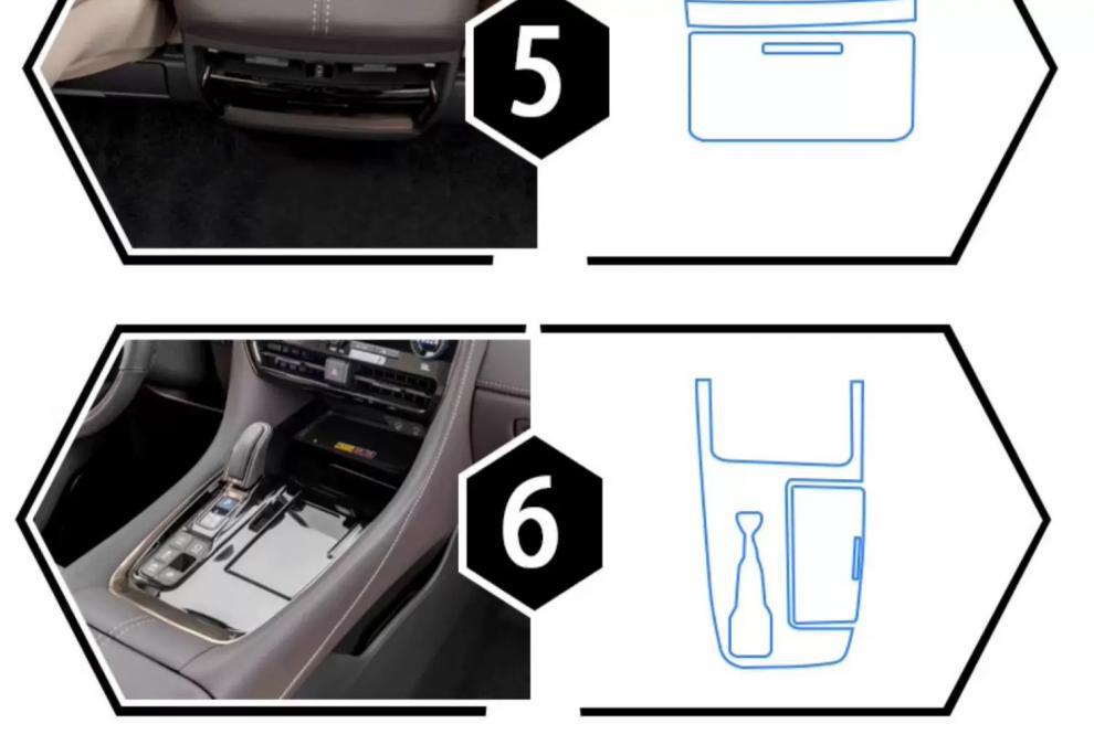 Suitable for Toyota Wilfa interior protective film, gear shift instrument panel, central control navigation decoration, car accessories, transparent and high-definition