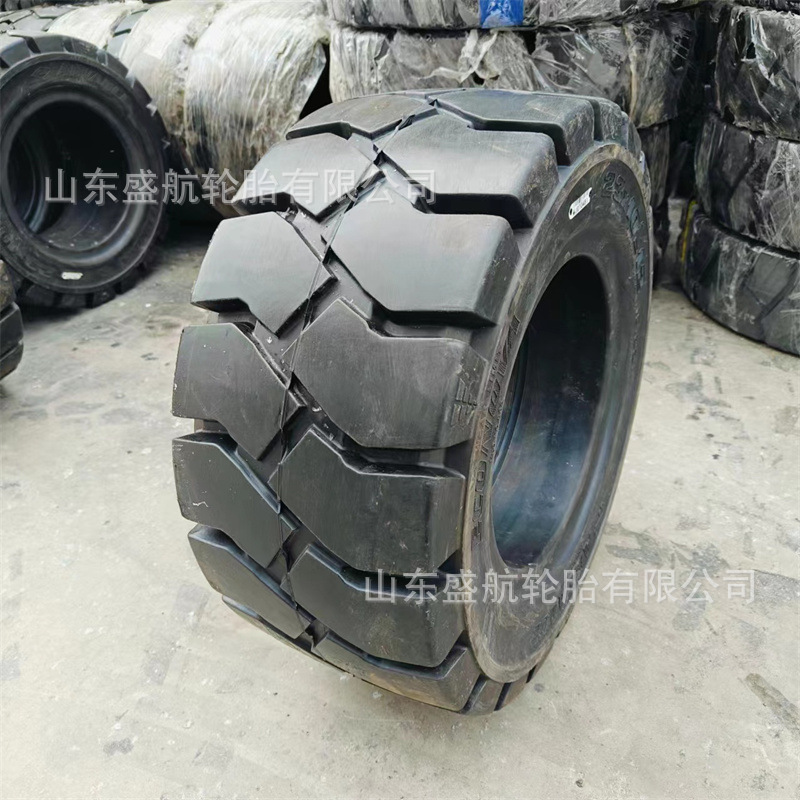 电动叉车实心轮胎23*10-12 OB502花纹耐磨耐刺扎工业轮胎23*10-12