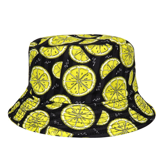 Sombrero de Sol de verano Sombrero de cubo de pato amarillo reversible para hombres