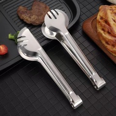 Stainless steel food tongs home food clips kitchen restaurant baking bread clips multi-functional barbecue tongs steak tongs
