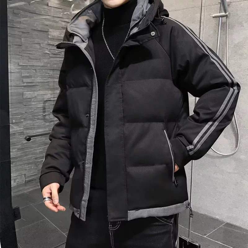 Winter keep warm down jacket for leisure with hood, uniform, 2023