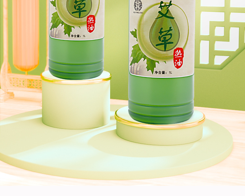 Mugwort Massage Essential Oil Large Bottle Meridian Scraping Massage Open Back Body Care Mugwort Oil Wholesale Heating Massage Oil detail image 7