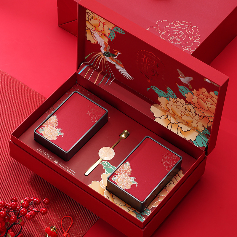 新款茶叶包装盒空礼盒大红袍岩茶铁观音摆泡半斤一斤散装茶叶空盒