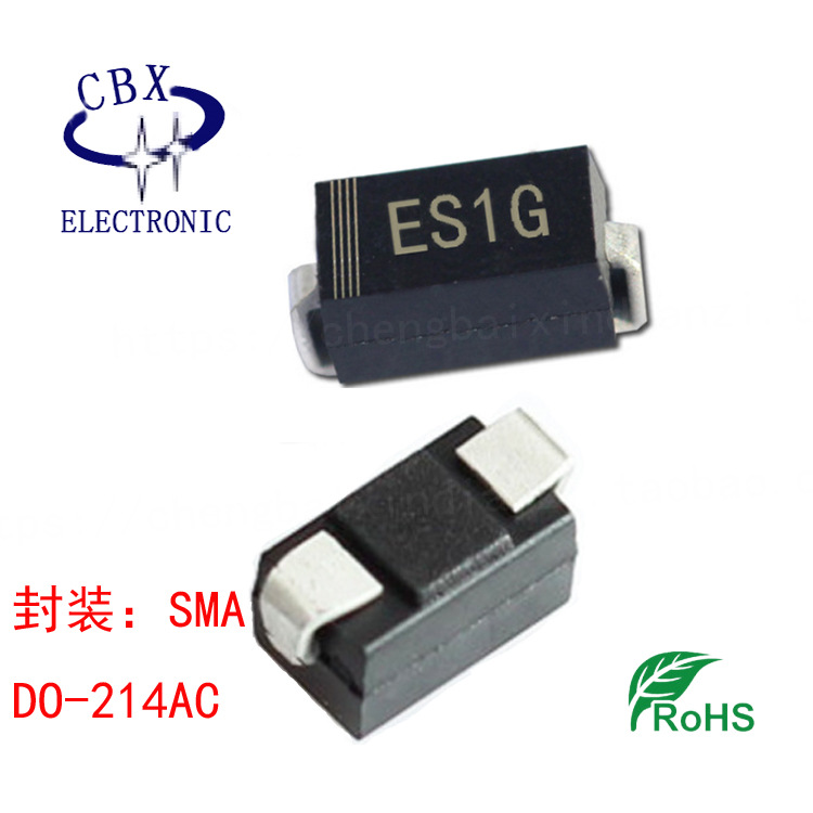 全新 ES1G SMA 1A/400V 贴片SF16 ES1G DO-214AC 特快恢复二极管