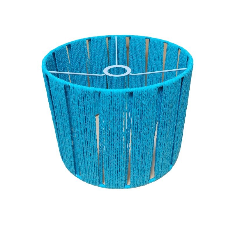 Creativo azul fantasma de caña cuerda de papel trenzada lámpara de lámpara candelabro lámpara de suelo accesorios de sombreado de luz props de estudio