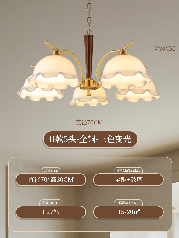 Pastoral americana retro sala de estar comedor candelabro estilo medieval francés vintage japonés dormitorio lámpara