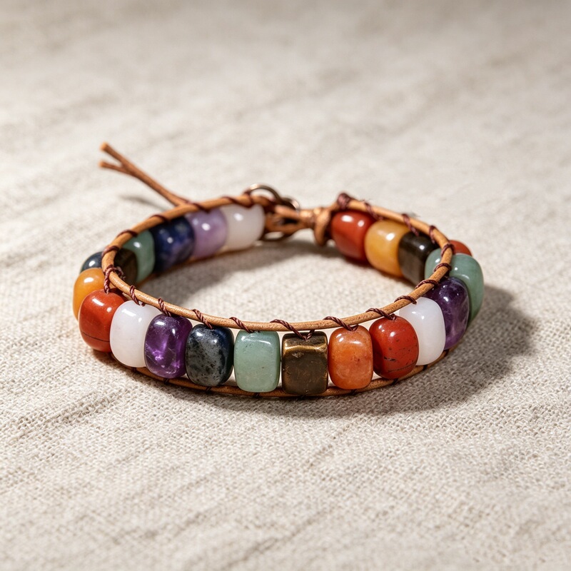 New Colorful Natural Stone Square Hand-Woven Bracelet Ethnic Style Women's Yoga Energy Bracelet Jewelry New Colorful Natural Stone Square Hand-Woven Bracelet Ethnic Style Women's Yoga Energy Bracelet Jewelry