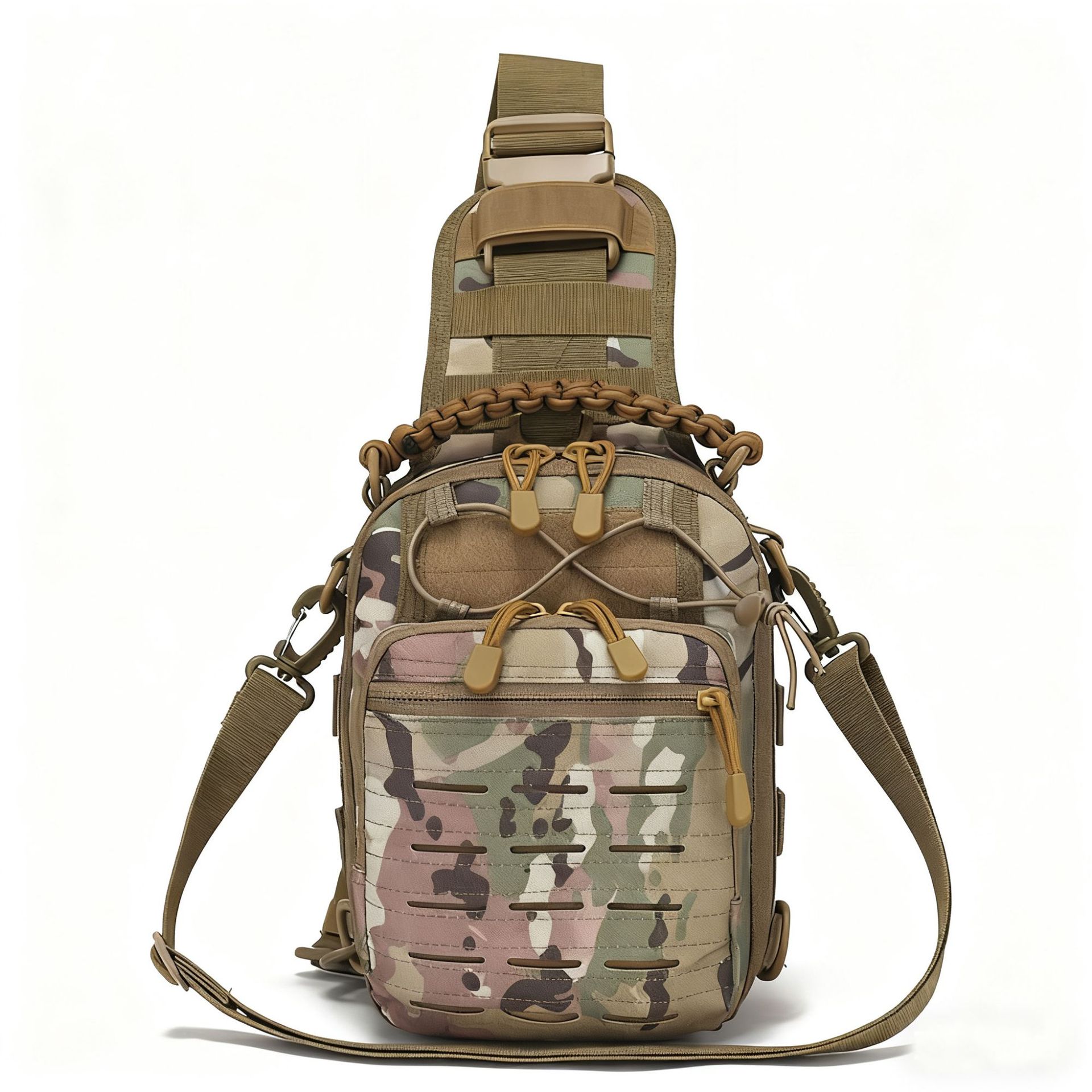 Bolso bandolera táctico de camuflaje para hombre, estilo militar, para deportes, ciclismo, portátil, para exteriores