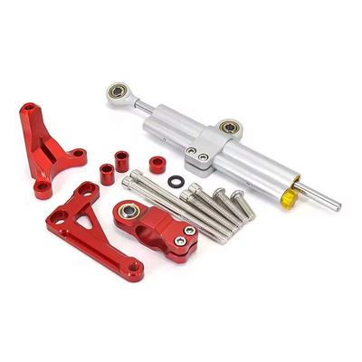 Motosiklet ləvazimatları və aksesuarları — Honda CB1000R 2018-2023 steering - cb1000r-2018-2023-titanium-ruler-red-olins-same-style-silver-damper