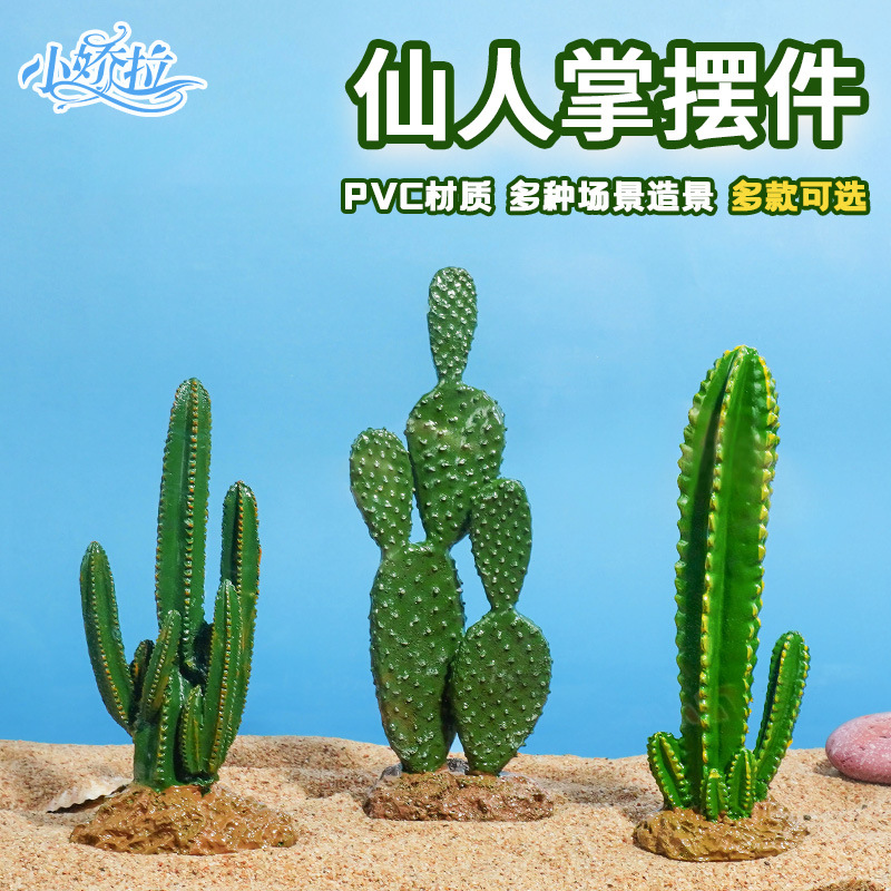 Decoración para Reptiles, Árbol Cactus Fósil, Adorno para Paisajismo, Escondite para Lagartos, Geckos y Serpientes