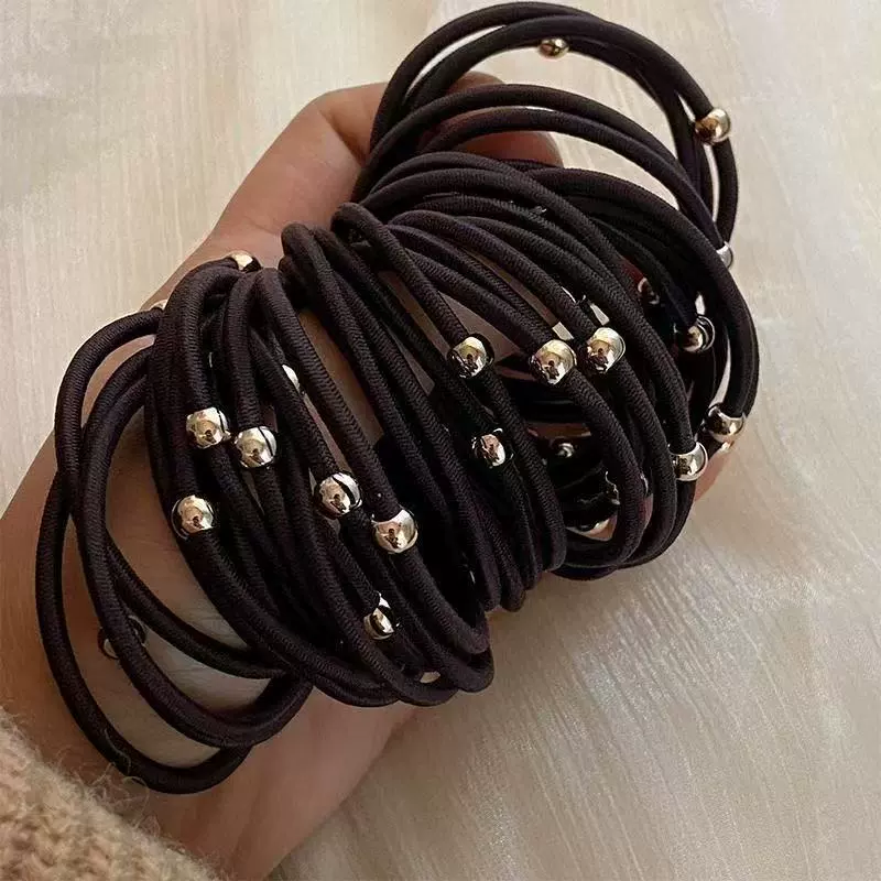 Elastic sports rostometer for gym, ponytail, durable hair rope, harmless hair accessory, no hair damage