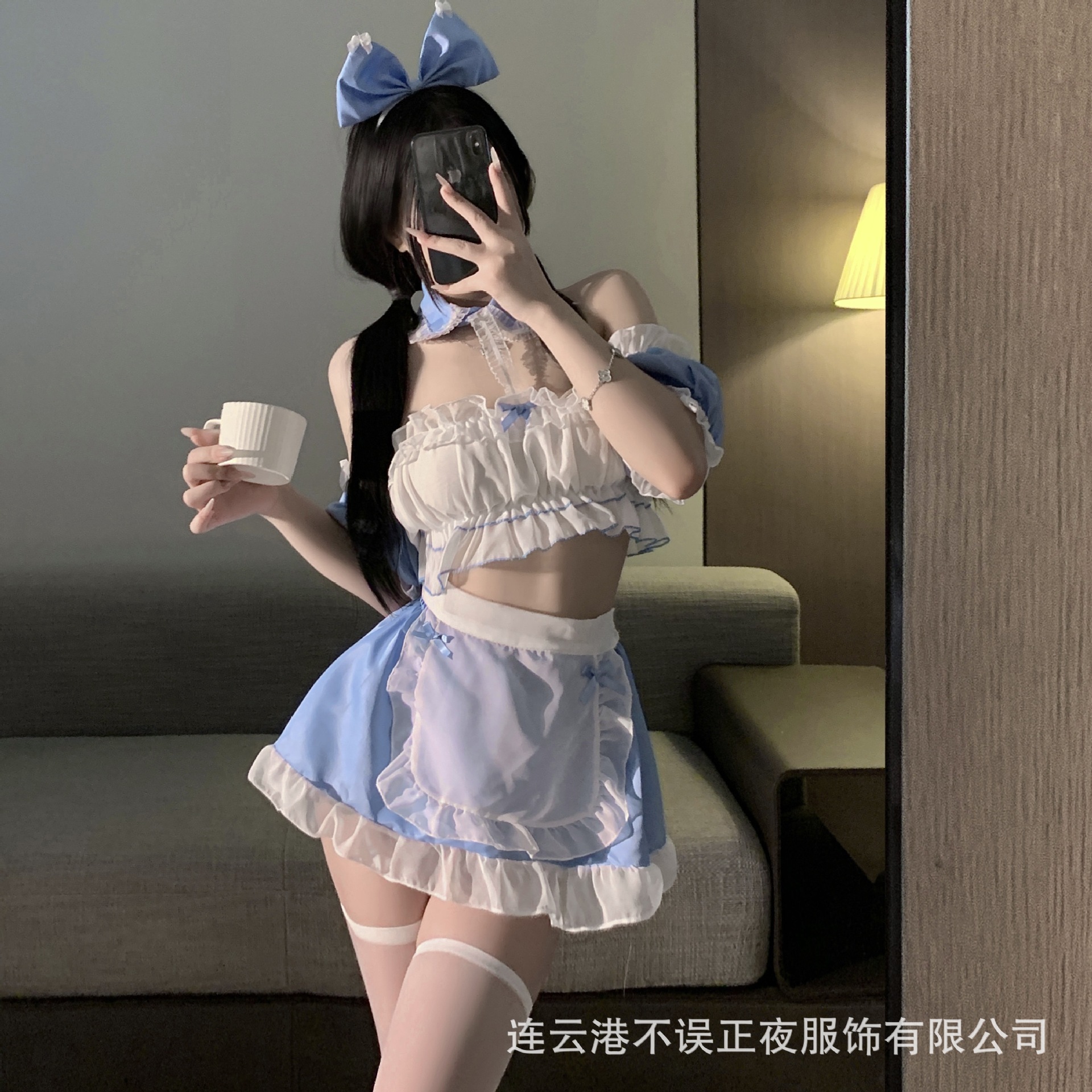 유혹 파자마 qqny를 피하기 세트 밤 재미 속옷 순수한 욕망 하녀 유니폼 섹시한 귀여운 하녀를 놓치지 마세요