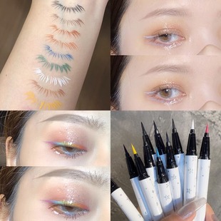 Feixi Awakening Eyeliner, Non-Smudge-Proof, Waterproof, Sweat-Proof, Natural, Long-Lasting, Non-Removing, Non-Fading, Colorfulful, Very Fine Head