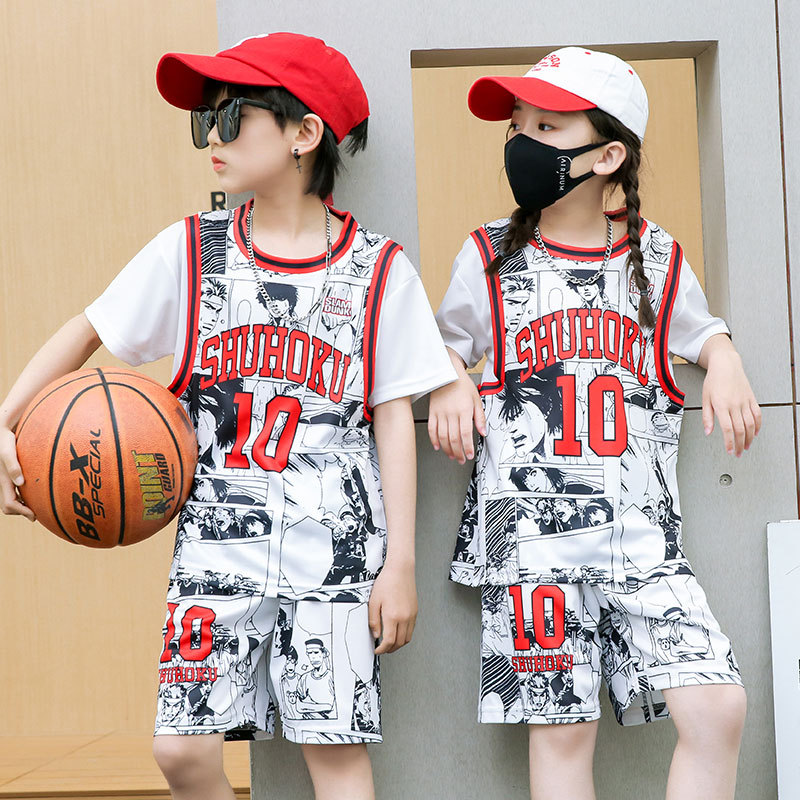 Children's Clothing Boys and Girls Summer Suit 2025 New Quick-Drying Basketball Uniform Handsome Primary School Student Short-Sleeved Sportswear