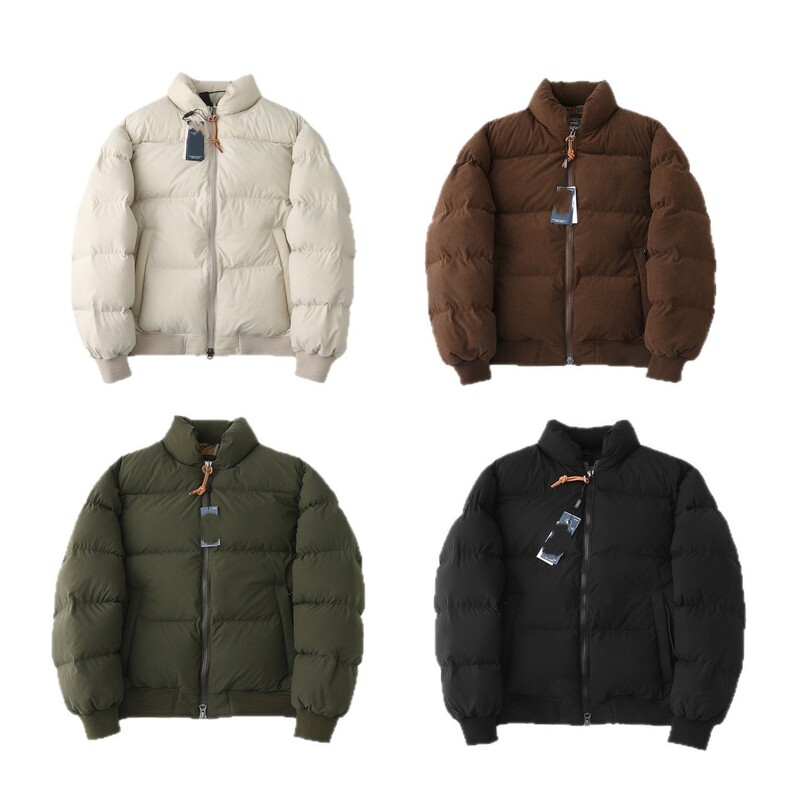 Cross-border e-commerce RL brand, featuring a small horse embroidery and plaid pattern, long-sleeved, zip-up, stand-up collar, warm down jacket Cross-border e-commerce RL brand, featuring a small horse embroidery and plaid pattern, long-sleeved, zip-up, stand-up collar, warm down jacket