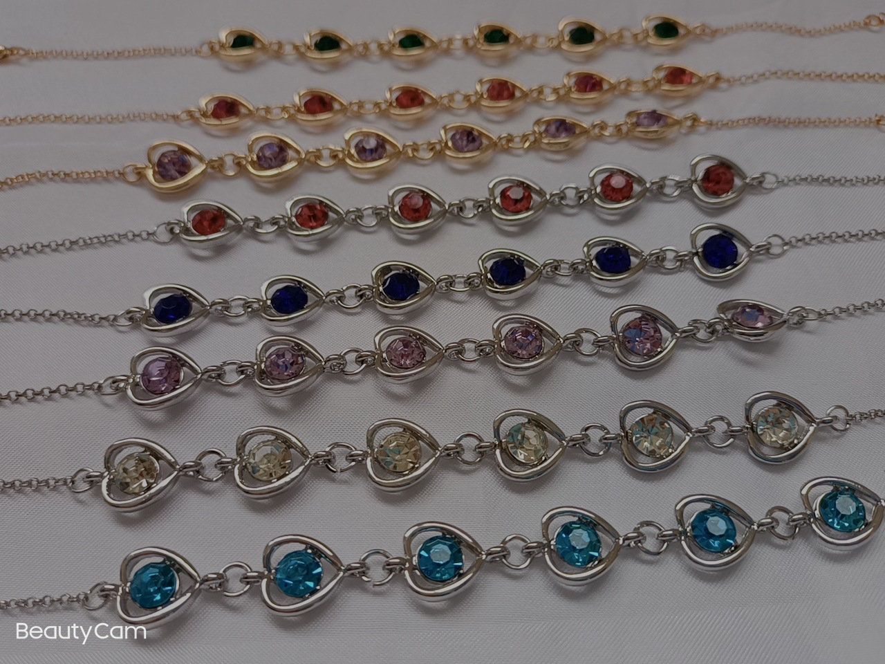 Directo de fábrica al por mayor en stock moda cristal Corazón en forma de corazón collar pendientes anillo pulsera conjunto de cuatro piezas