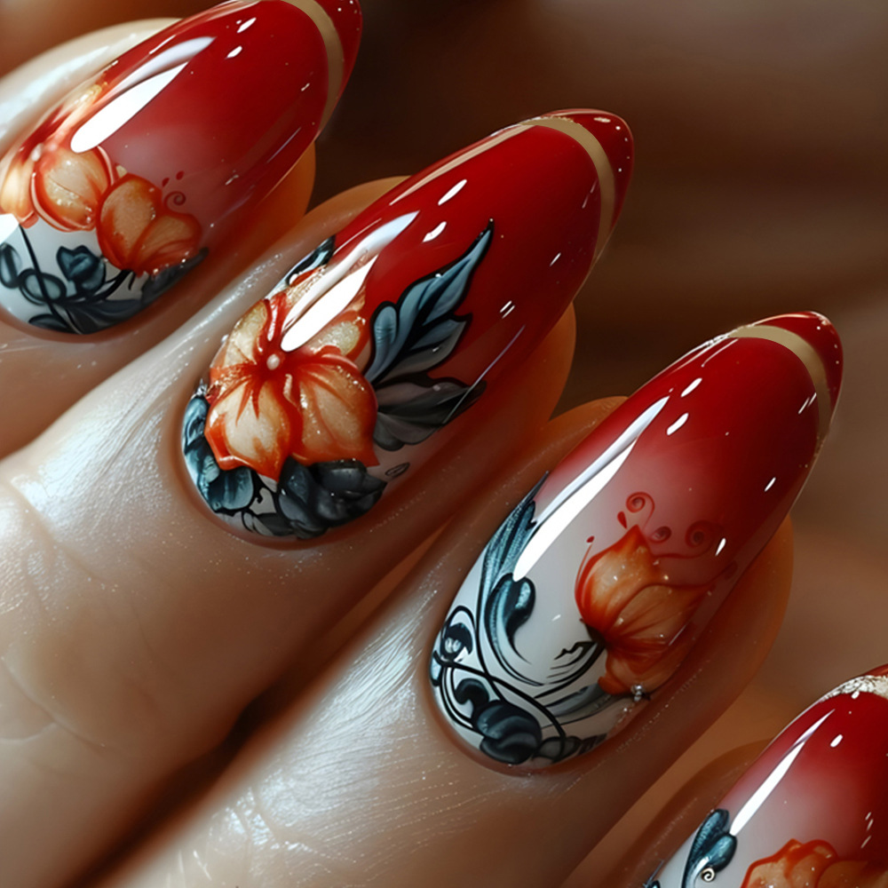 Europa y los Estados Unidos venden en caliente Rui Ruyi nail patch blanqueamiento de uñas parche de alto nivel clásico de color gradiente encanto para usar uñas image 1