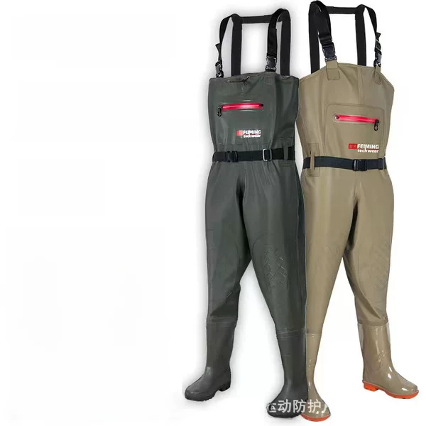 New Style Water Pants Thickened PVC Upgraded Reinforced Fishing Pants Wading Pants Water Fork Export Fishing Waterproof Clothing Rain