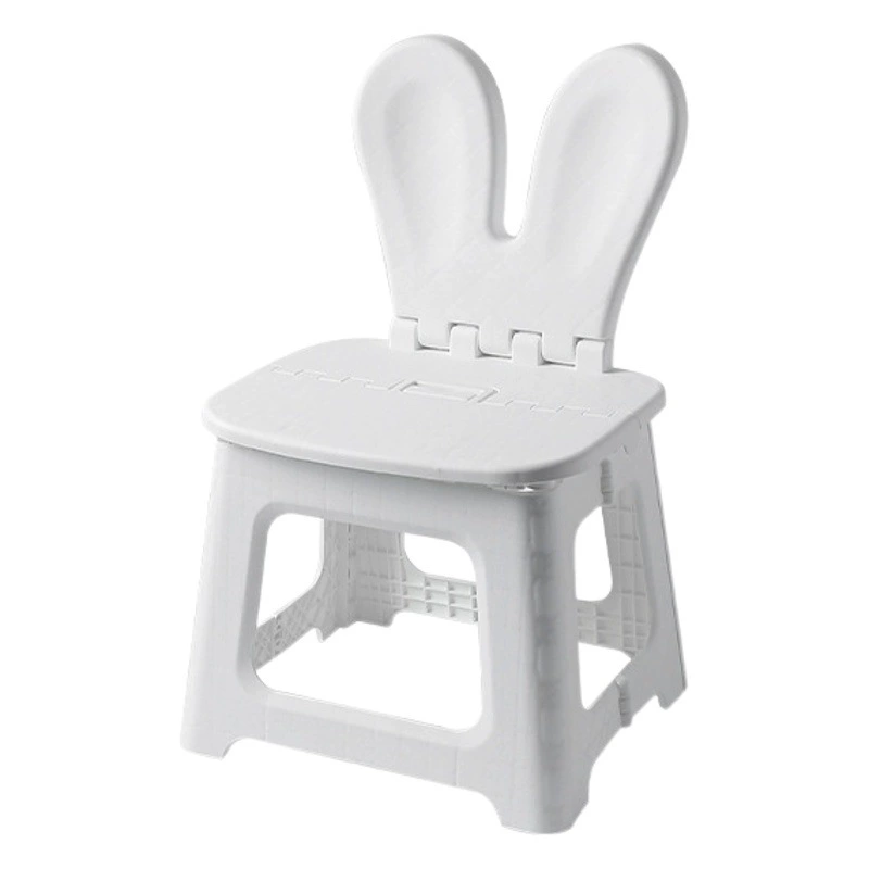 Детский складной стул со спинкой кролика утолщенный портативный домашний стул открытый креативный стул мультфильм спинка стул пластиковый складной
