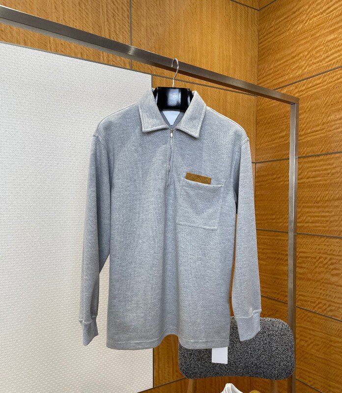 Bv Classy Men's Cotton Blended Leather Half-Zip Lapel Sweatshirt Is Fluffy, Soft, Delicate, Skin-Friendly and Breathable