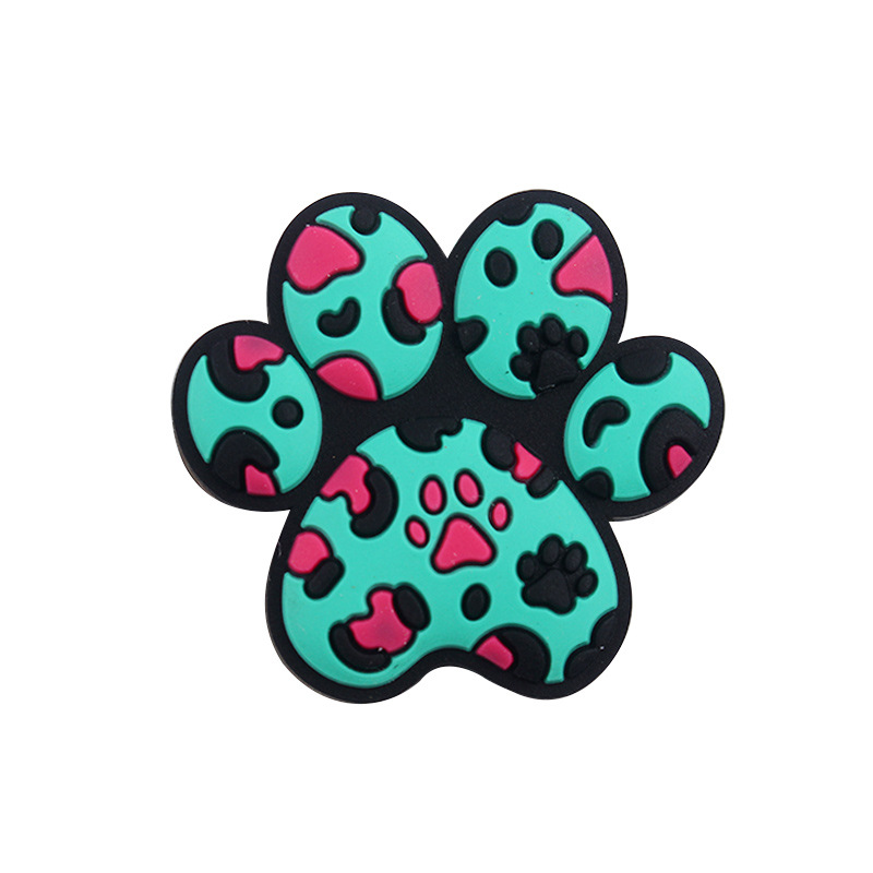 Productos para bebés dibujos animados animales de leopardo garra de perro perlas de silicona bebés DIY tetina cadena de dientes molares accesorios de pulsera de goma