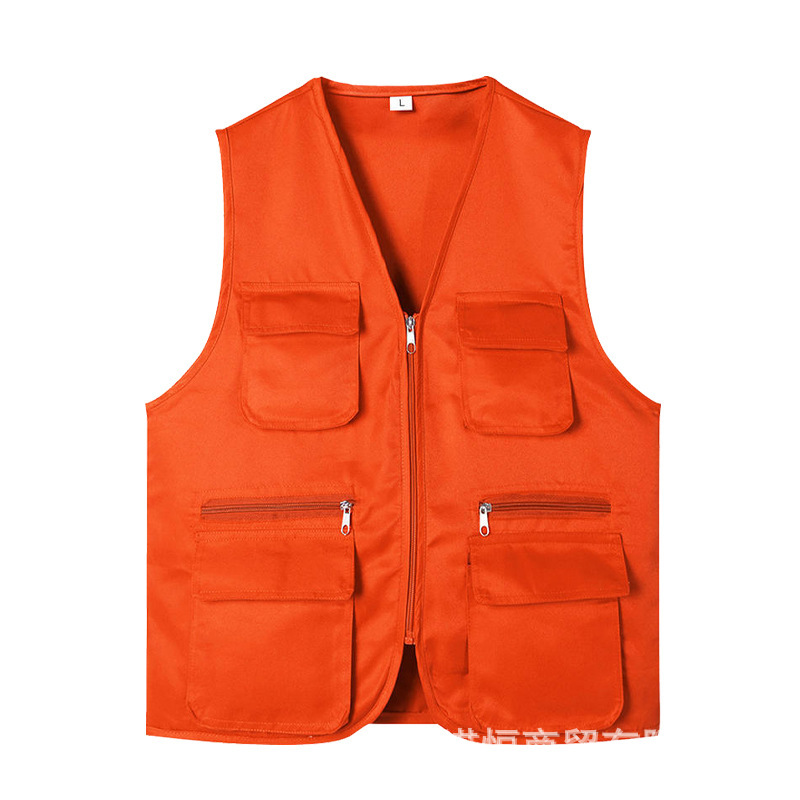 Chaleco para niños logotipo personalizado ropa de trabajo de varios bolsillos impresión pequeño reportero voluntario estudio chaleco de campamento de verano