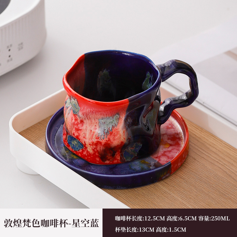 Horno transfronterizo de exportación de tazas de café de cerámica fuente de tazas de cola tazas de marca de tazas de restaurantes retro estadounidenses tazas de agua de alojamiento lotes