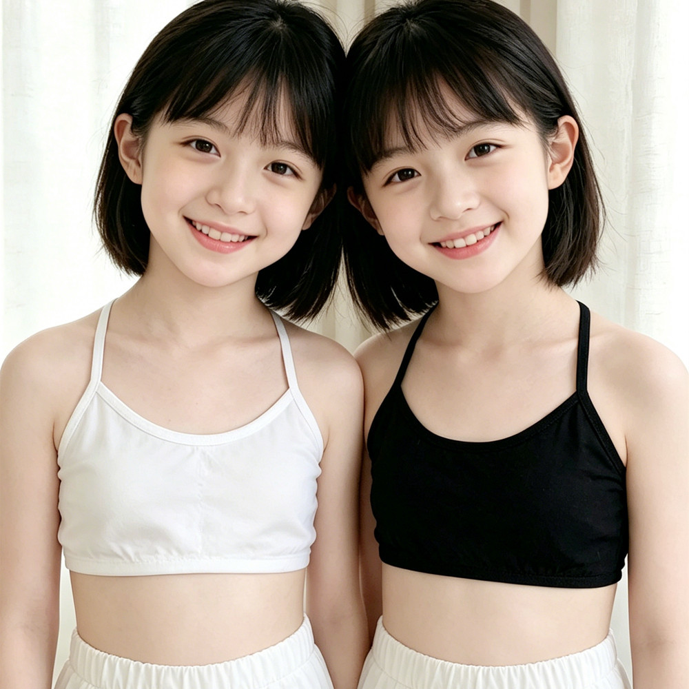 New Foreign Trade Style Girls' Summer Fashion Versatile Camisole Tank Top Student Wireless Bra Young Girl Tube Top