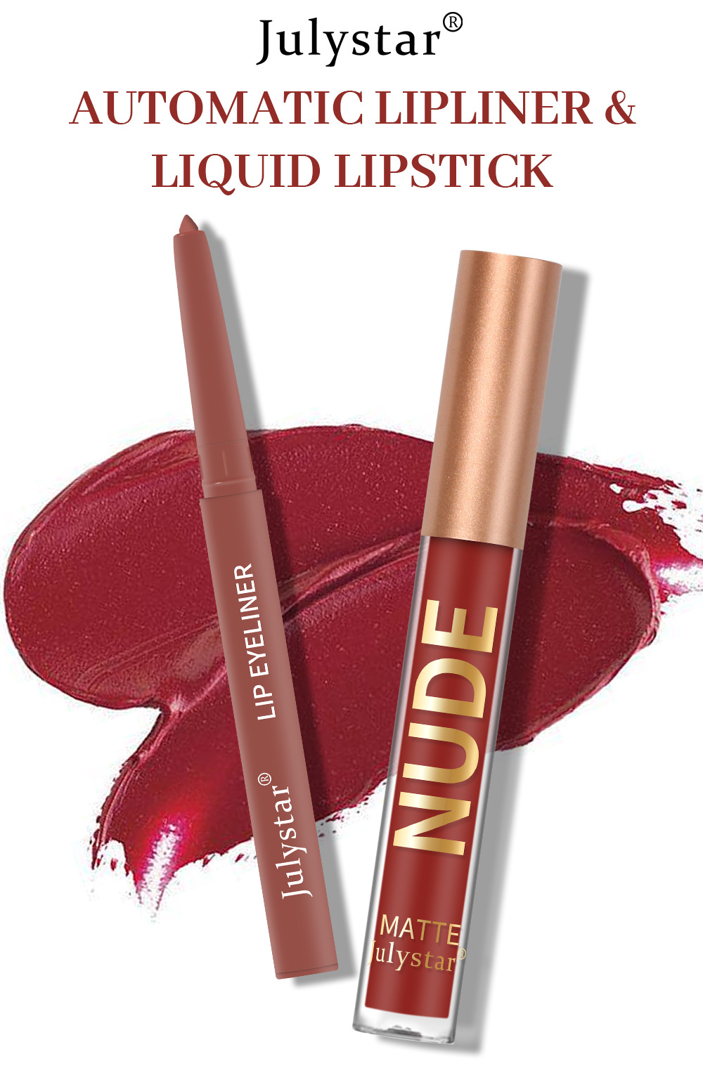 Carina Misty Mouth Red Line Maquillage de Noël Décoloration, No Staying Cup Ensemble de vernis à lèvres de couleur mate_voghion.com