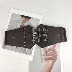 跨境熱賣時尚外搭腰封女 配裙子襯衫裝飾女士百搭腰帶女鬆緊束腰