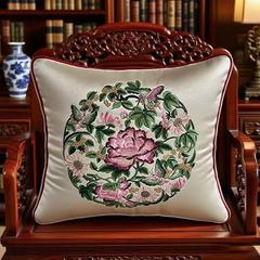 中国式抱き枕カバー枕芯付リビングソファ花柄刺繍クラシック抱き枕クッションベッドバッククッション