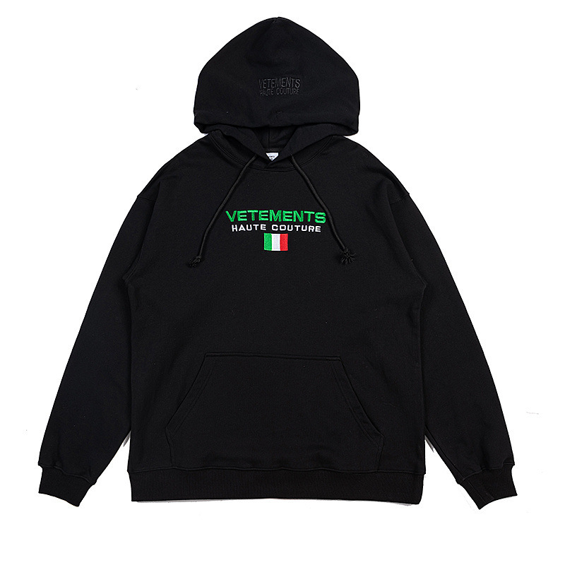 Women's Clothing lucky letter printed washed and distressed long sleeved hooded sweatshirt _voghion.com