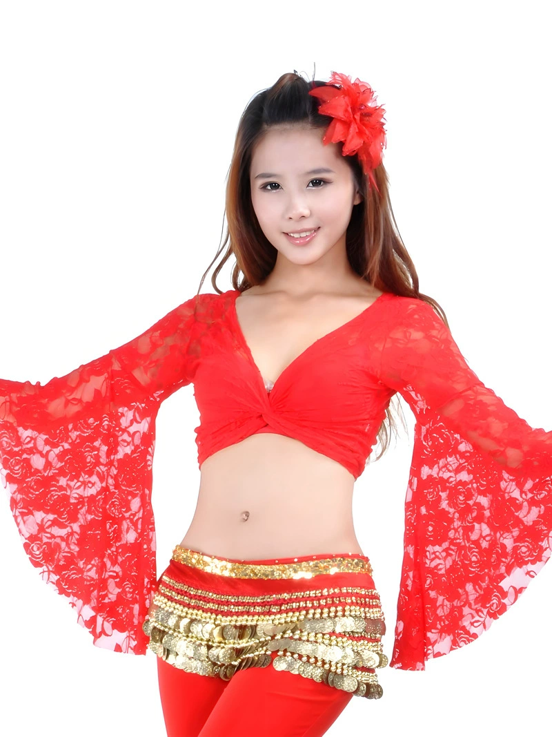 Топ с кружевными бабочками на рукаве, belly dance, одежда для belly dance, фабричная одежда бренда кружевной топ