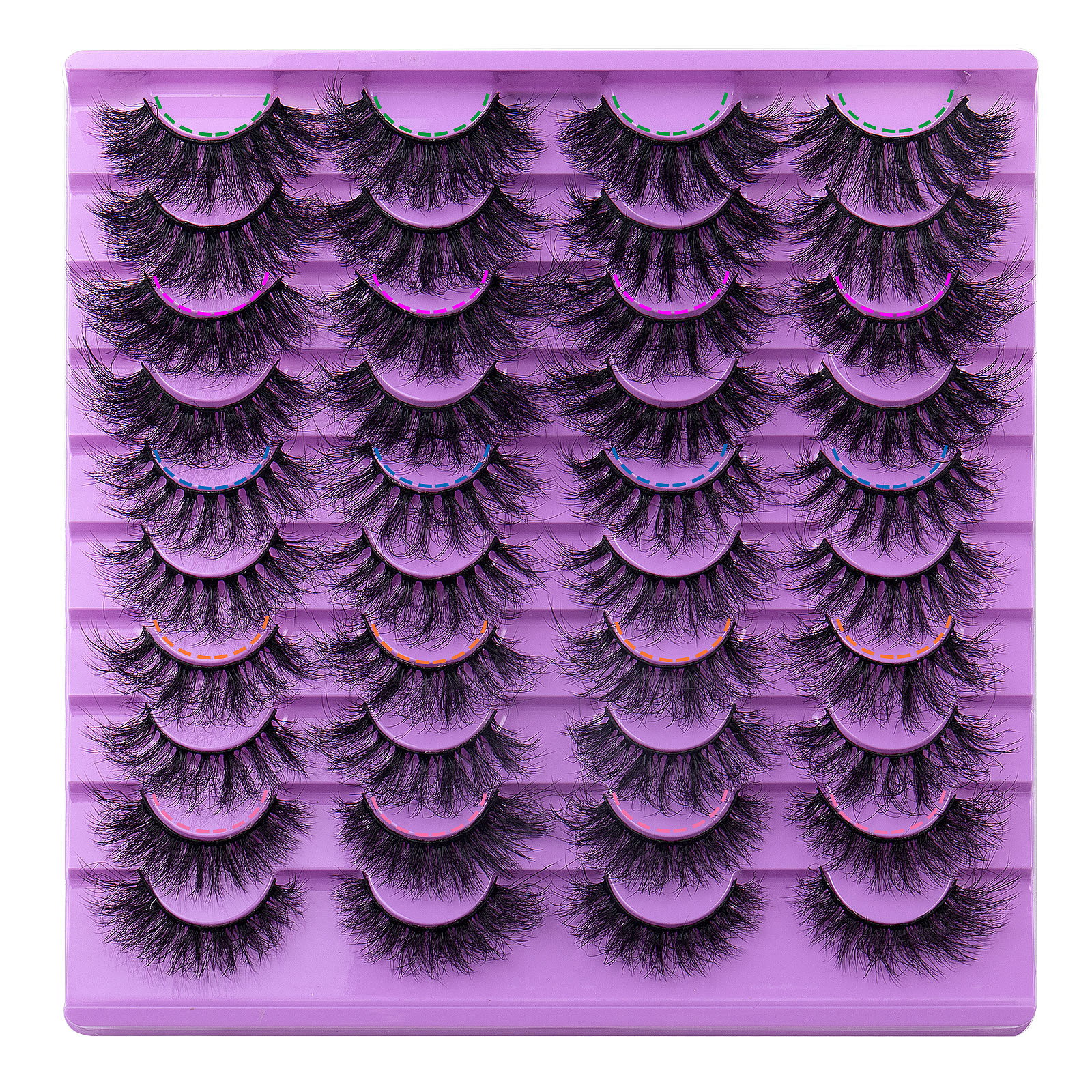 New 20 pairs of mixed style fake eyelashes, naturally curled in one piece, thick and messy, with explosive eyelashes_voghion.com