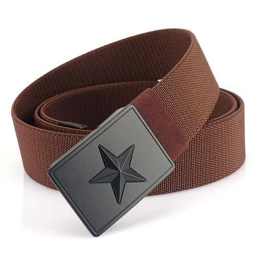 New men's casual versatile multi-color nylon inner belt with metal buckle workwear commuting belt logo customizable