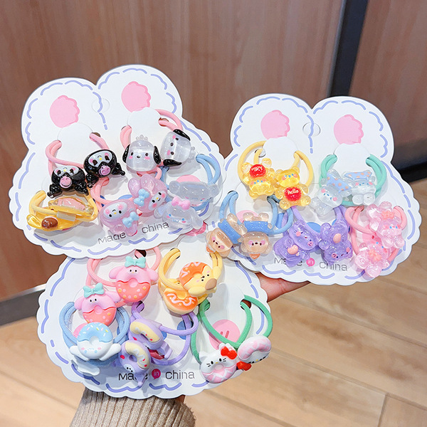 Cute children's elastic cartoon hair rope
