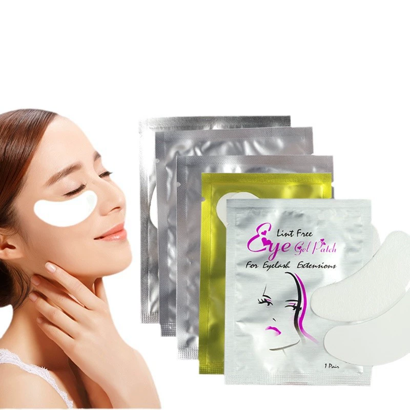 Thin Collagen Eye Gel Patch for Eyelash Extensions, Lint-Free Single Pair, Portable
