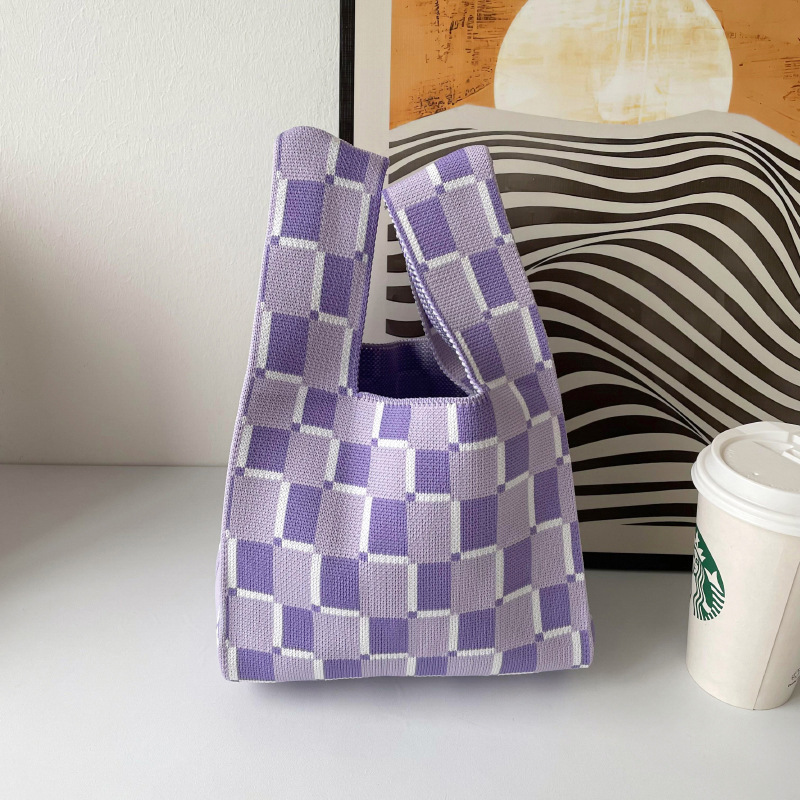 Bolsos, diseño de nicho femenino, bolso de punto personalizado, bolso tejido de un solo hombro de punto de todo fósforo, bolso de mano, bolso de mano