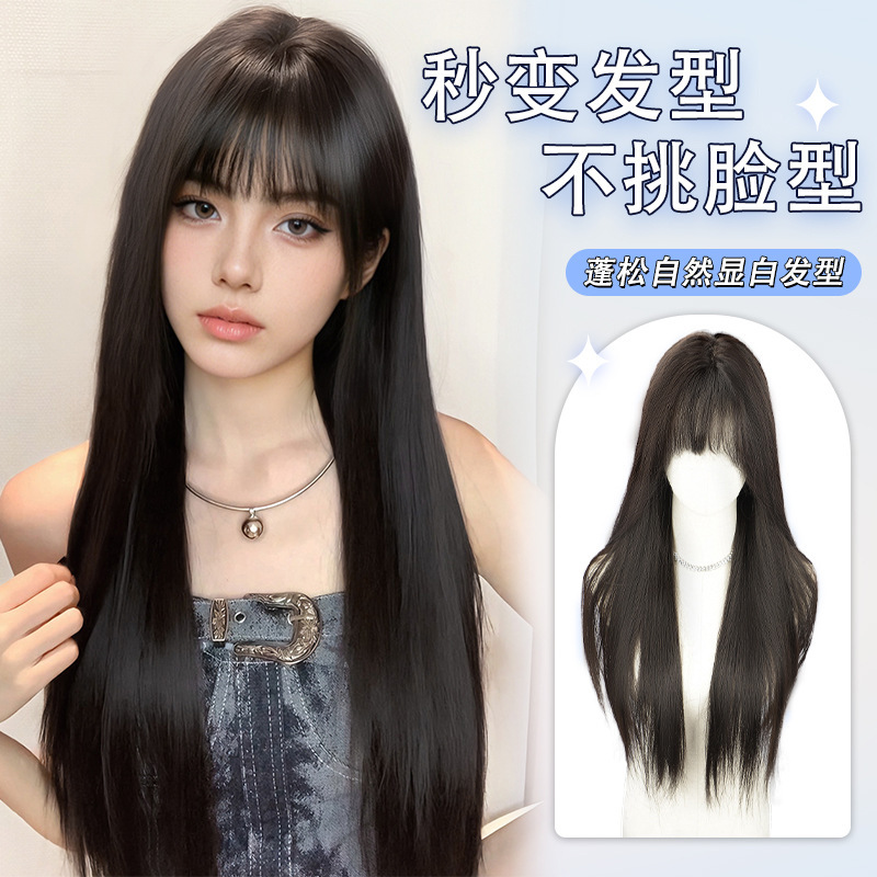 Japanese Anime-Style Tomie-Inspired Black Long Straight Hair Wig for Women, Realistic and Seamless for Everyday Wear, Full Head Wig Japanese Anime-Style Tomie-Inspired Black Long Straight Hair Wig for Women, Realistic and Seamless for Everyday Wear, Full Head Wig