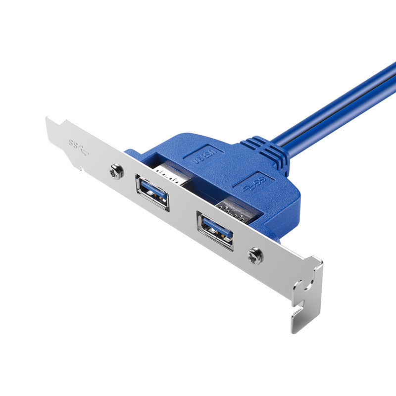 Usb3.0回転20pinデータケーブルバックpciバッフルボード拡張20pinデュアルポートUSB3.0延長線|undefined