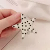 3_2# black and white dot five-pointed star hairpin