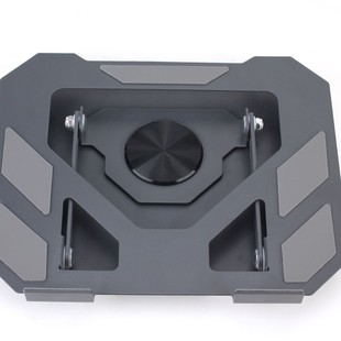 Full Carbon Steel Flat Bracket 360-Degree Rotating Adjustable Height Cooling Stand for Small Laptops and Desktops