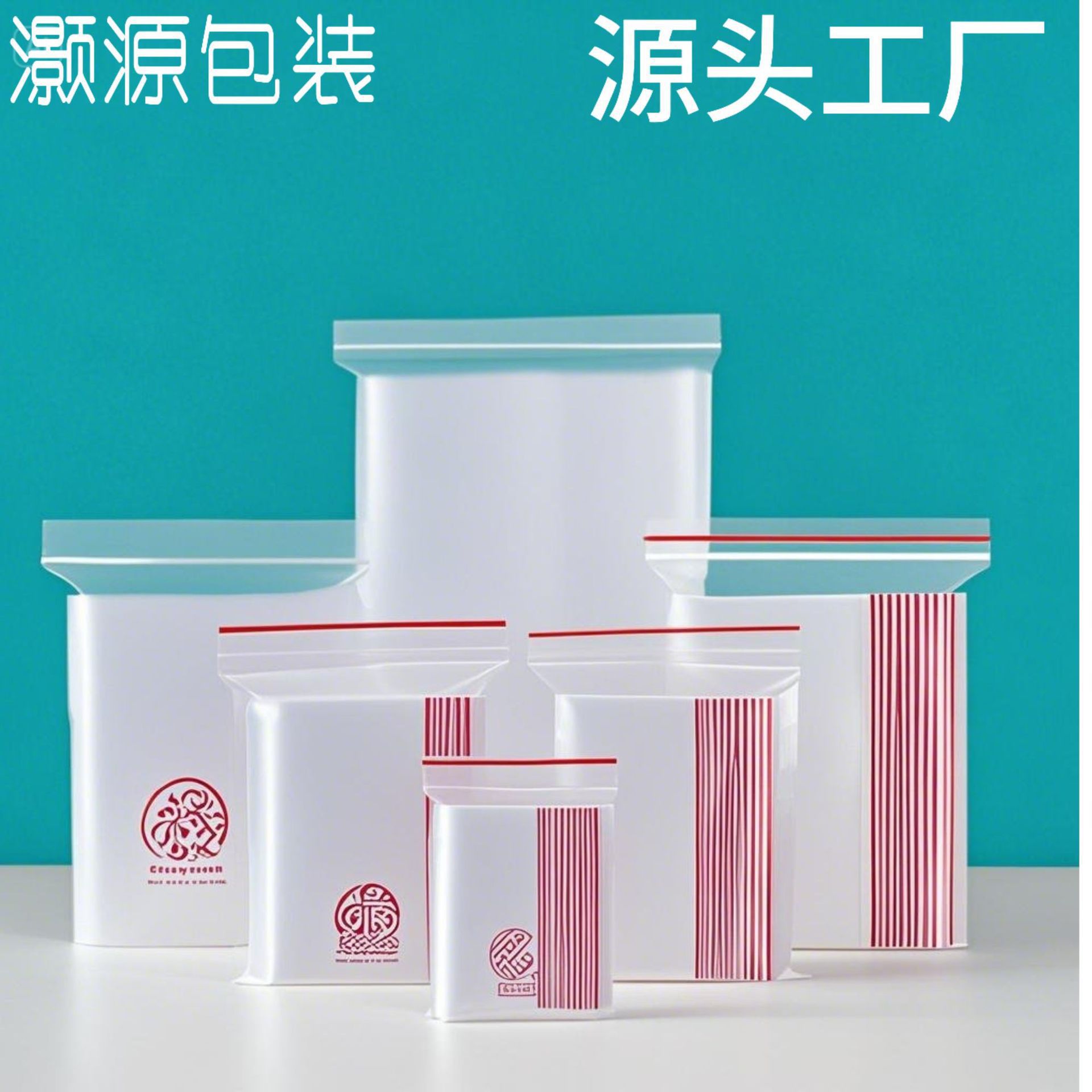 食品袋塑料封口包装袋分装通用透明pe自封袋保鲜收纳食品级拉链