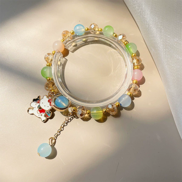 S035-KT cat ice transparent mixed color bracelet #SZ263