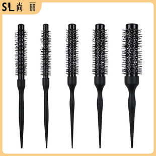 尚丽圆滚梳铝管梳子卷发滚梳小号尖尾梳造型滚梳理发店定型铝管梳-阿里巴巴