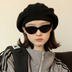 Jennie同モデルサングラス女性レトロギャル猫眼小枠gmメガネ偏光紫外線防止サングラス小顔