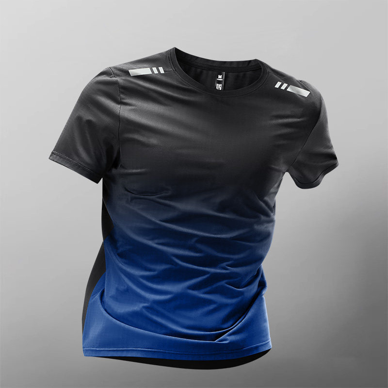 Trajes deportivos para hombres hielo veloz ropa seca camiseta de fitness correr mangas cortas pantalones cortos trajes de entrenamiento fábrica transfronteriza al por mayor