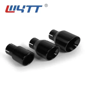 Universal titanium black stainless steel modified tailpipe silencer tip black car decorative exhaust tip