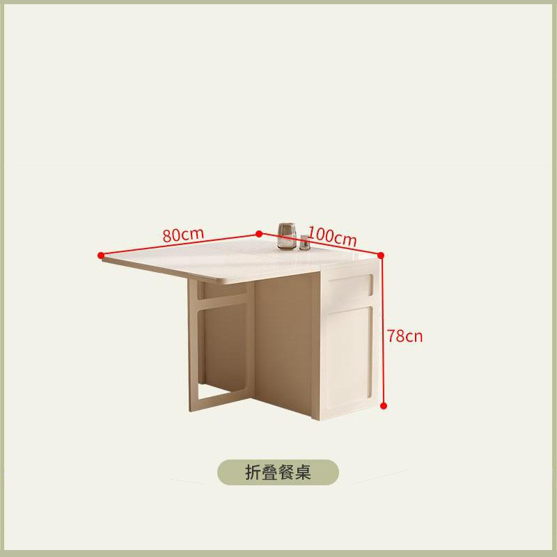 Mesa de mahjong, mesa de té, mesa de comedor de tablero de roca plegable, combinación de mesa y silla, todo en uno, hogar moderno y simple, apartamento pequeño, nuevo